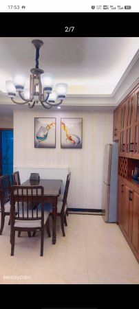 东部新区滨湖城精装套三双卫,105平119万,带中央空调带暖气,带人防车位